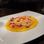 Raviolo al Ouvo with runny egg yolk